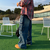 セントパラシュートカーゴワイドデニムパンツ