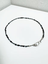Monotone carabiner bead necklace