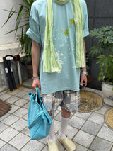 ヘビーコットン ソウル グラフィック Tシャツ (Tenta Tumble & Bio Washed)2サイズ - ヴィンテージブルー