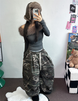 バルーンミリタリースウェットパラシュートピンタックパンツ 🩶💚🖤2カラー
