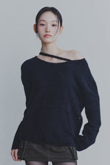 ルビーフックオーバーニット black