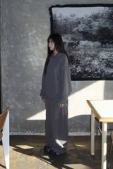 SYMBOL STUD PIGMENT HOODIE CHARCOAL