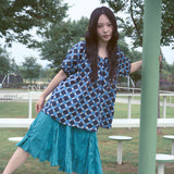 Cocktail Dot Blouse (Blue)