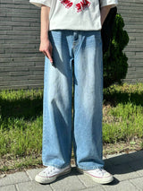 5088 Brushed light blue denim pants