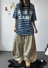 ユニバース クリーミー ストライプ オーバーサイズ Tシャツ 3カラー