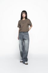 25SS ベーシックロゴウーマンショートスリーブTシャツ ココア