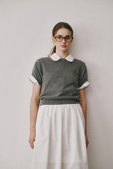 Camel round half knit (Dark grey)