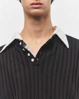 Bluesf merino wool henry neck knitwear - Black