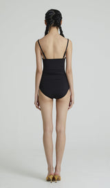 '& SPEAK LOVE WAITS' ANIMATION SWIMSUIT BLACK