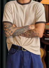 Waffle-Knit Short-Sleeve T 4COLOR