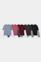 Slub crop layered tee