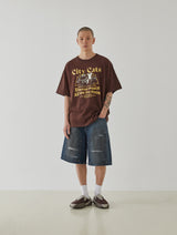 Double Knee Bermuda Pants (Dirty Blue)