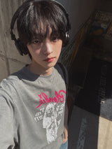 べロッドクロッププリントショートスリーブTシャツ