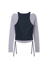 TWIN LAYERED LONG SLEEVE (NAVY)