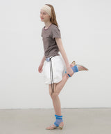 Two-tone Striped T-shirt - Burgundy
