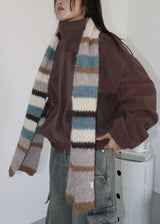 WOOL BLEND COLOR MUFFLER