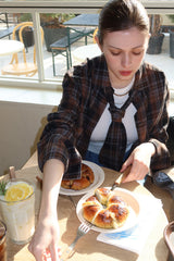 SOFT FLANNEL TIE SHIRT_BEIGE