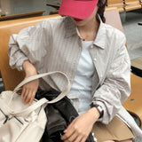 Berui Oversized Fit Boxy Fit Knitted Checkered Shirt Shirt [MANDARINETREE ONLY]