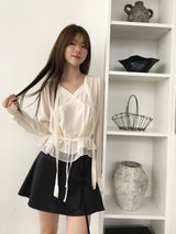  Rabit scarf blouse