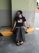 アメリカフラワーパッチ半袖Tシャツ (3c)