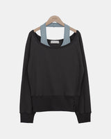 Mendi Waffle Layered Sweatshirt