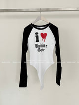 I love raglan bodysuit T-shirt