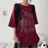Wit Check Tomato Short Sleeve T-shirt (4 colors) H&L