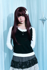 Half-neck Layered Sleeveless T-shirt