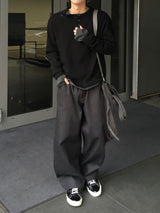 Ruiner Leather Pocket Raw Denim Pants