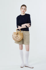 BIG POCKET 4-LENGTH PANTS_SAND BEIGE