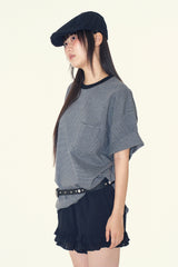 Trivae ストライプ ルーズTシャツ