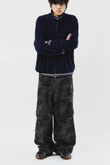 Velvet Yarn Knitted Zip Up (5color)