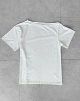 スローボタン オフショルダーTシャツ