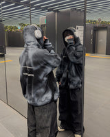Anarchy Dirty Washing Hoodie Zip-up Warmer