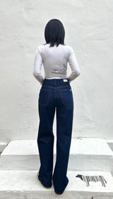 ダークブルークラシックデニムパンツ code 18316