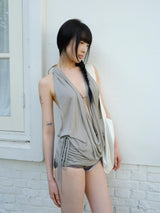 drape halter long slvl