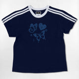 フライ ドット セミクロップ Tシャツ 6カラー