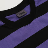 Striped Round Long Sleeve T-Shirts BK/PU