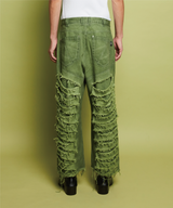 DYEING RIPPED BOOT CUT PANTS