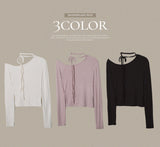 FR ワンショルダースリム長袖Tシャツ (3color)