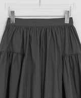 Galten shirring banding midi skirt