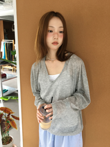 シナモンサマーVネックニット (6color)