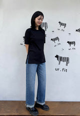 オープンシームブルーデニムパンツ code 25005