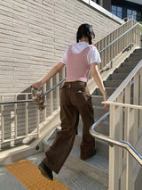 ポイントバッククリップワイドパンツ (3C)
