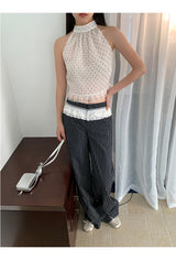 high striped wide slacks