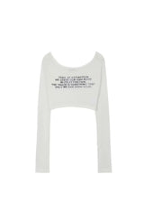 letter printed cropped top
