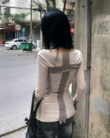 Cross back shoulderless sleeve