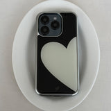 [Epoxy] POP HEART(Black Cream) silver bumper case