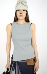 side slit boat sleeveless(3color)