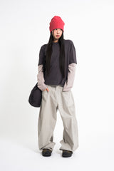 Brit light curved wide pants